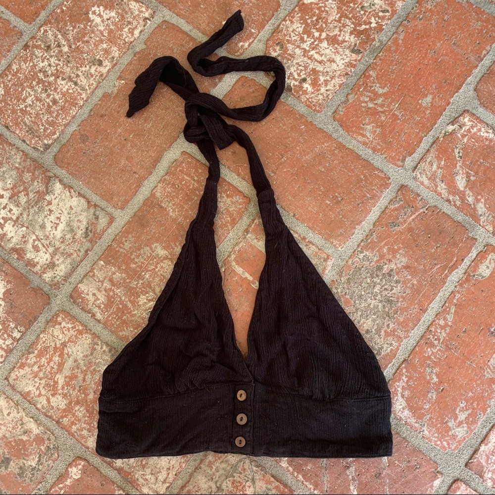UO Cropped Halter Top Size Small